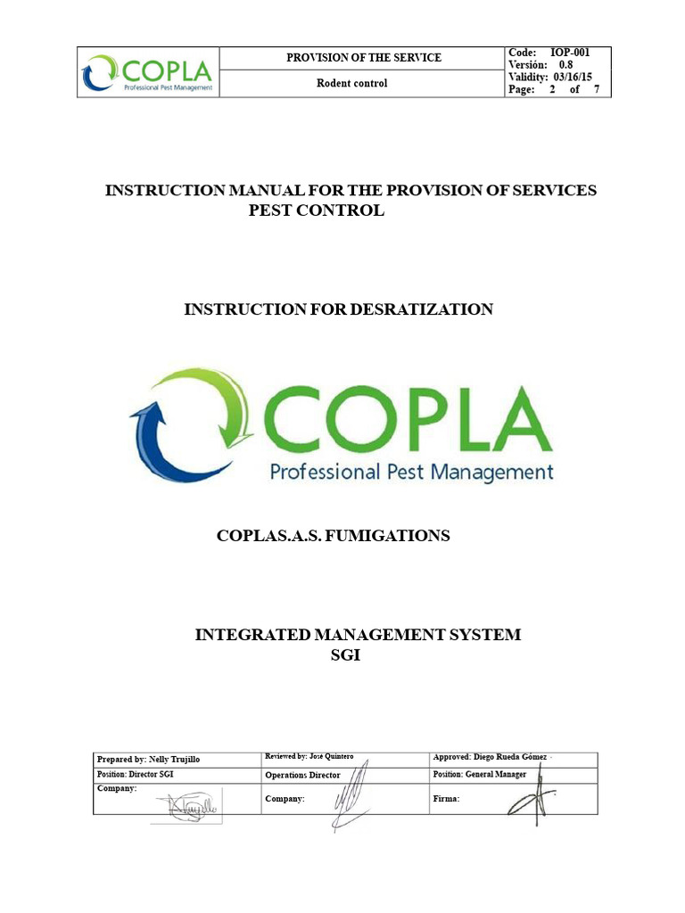 Rodent Control Instruction Manual | PDF | Personal Protective Equipment ...