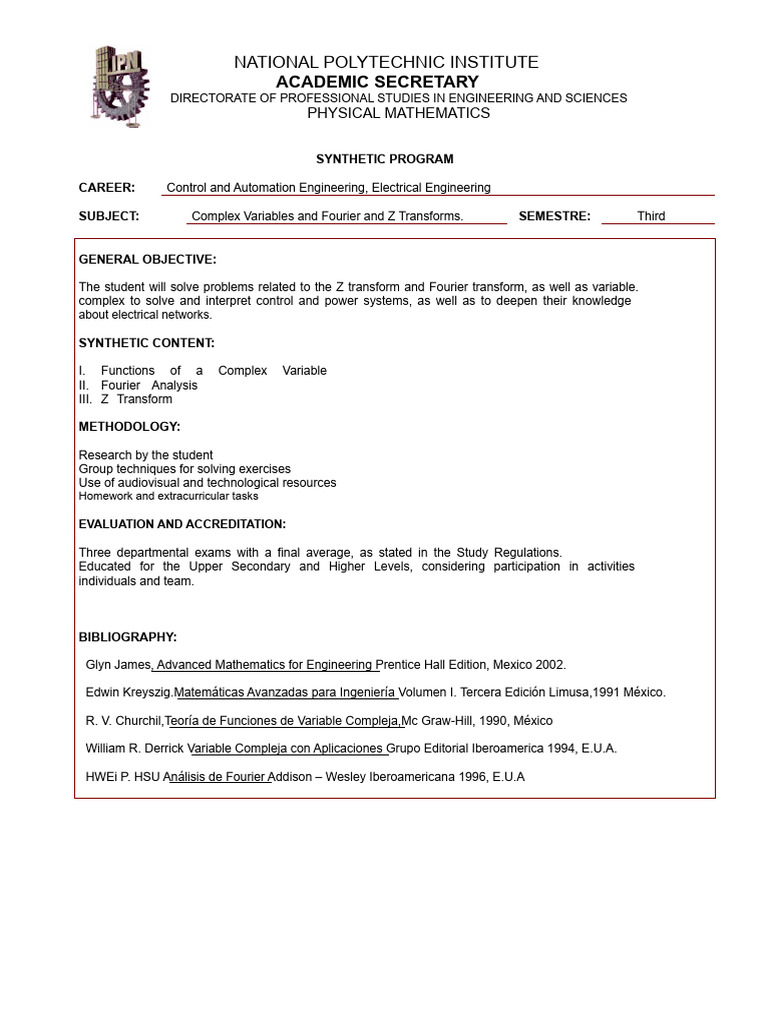 Complex Variables and Transforms Course | PDF | Integral | Function ...