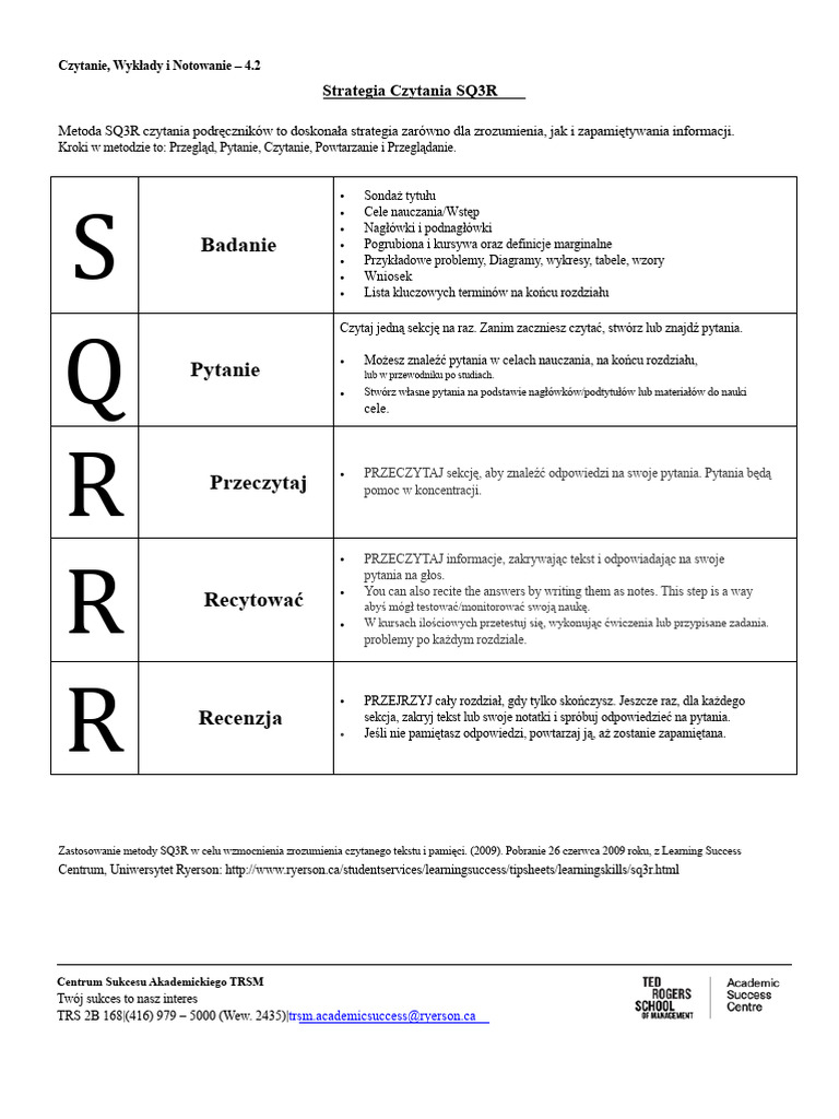 Metoda SQ3R | PDF