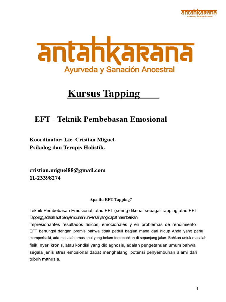 Panduan Lengkap Teknik EFT Tapping | PDF