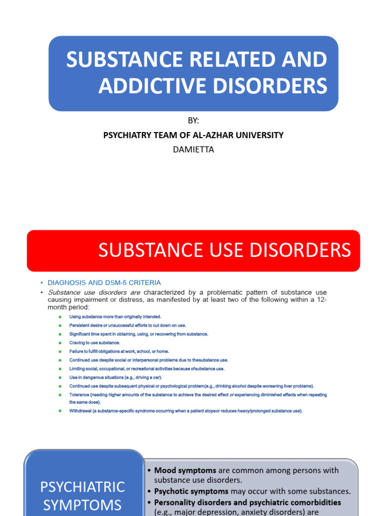 Understanding Substance Use Disorders | PDF | Substance Abuse | Opioid