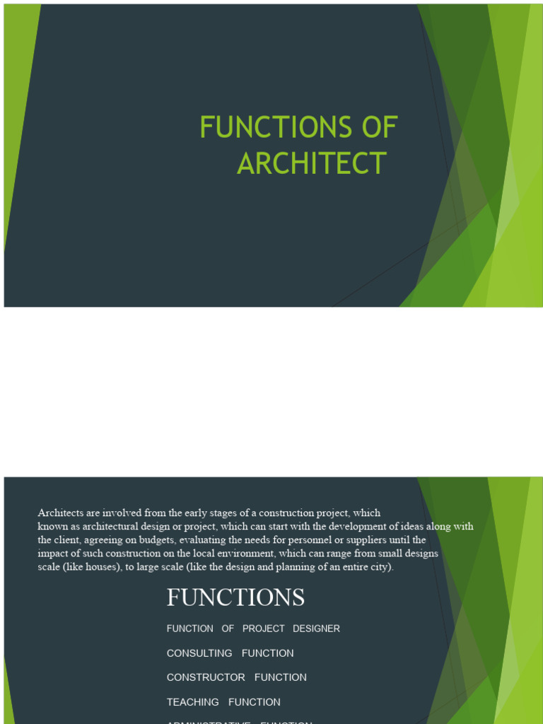 Key Functions of Architects Explained | PDF | Building Information ...