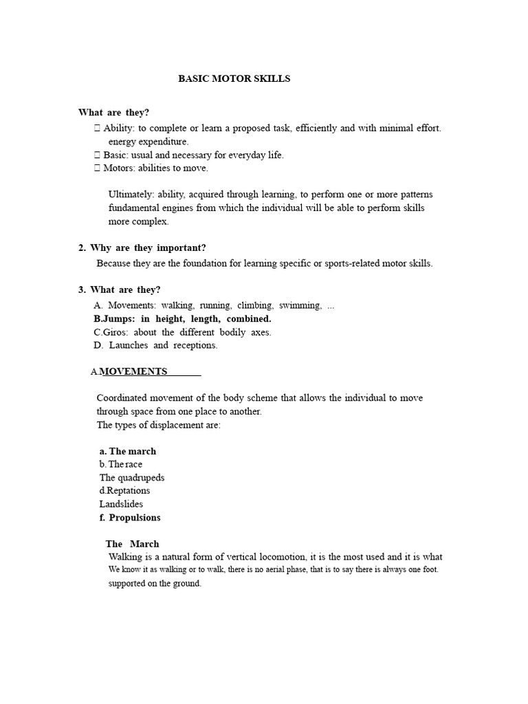 Understanding Basic Motor Skills | PDF | Archery | Association Football