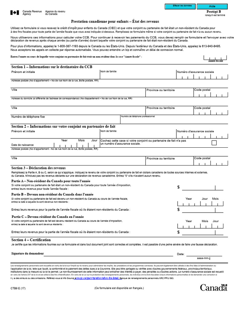 Formulaire CCB pour non-résidents | PDF | Impôt sur le revenu | Impôts