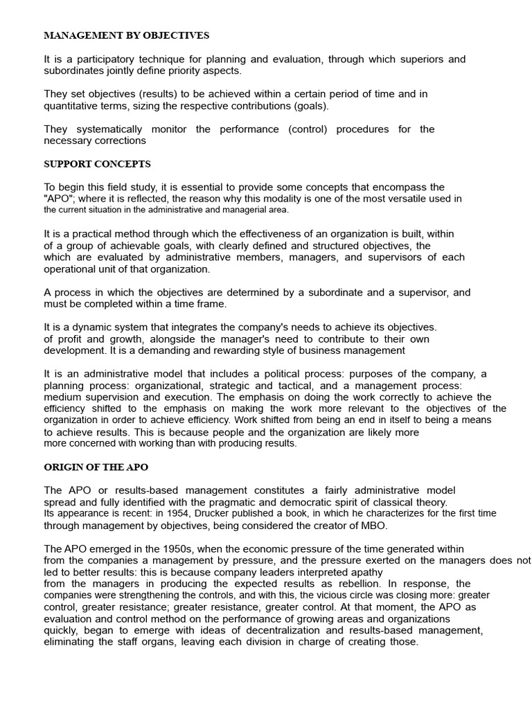 Management by Objectives Explained | PDF | Goal | Profit (Economics)