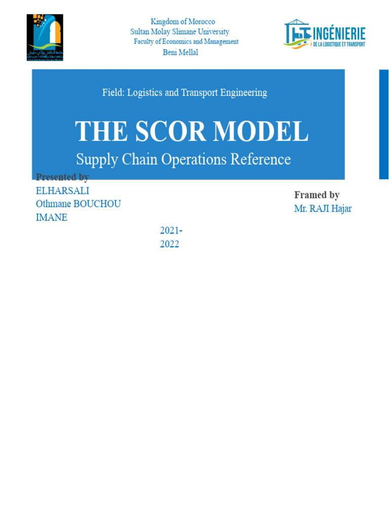 SCOR Model in Supply Chain Management | PDF | Supply Chain | Logistics