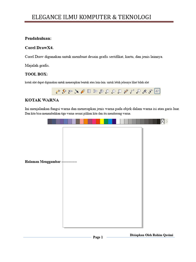 Catatan Corel Draw X4 | PDF