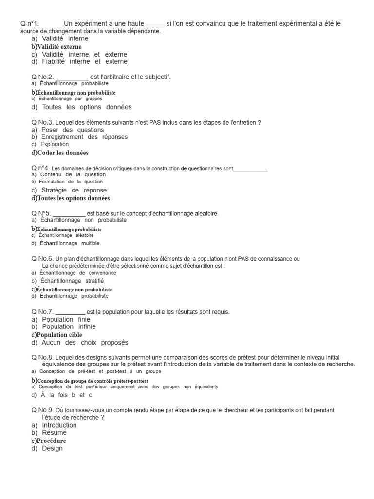 Questions de recherche et méthodologie | PDF | Données | Méthode ...