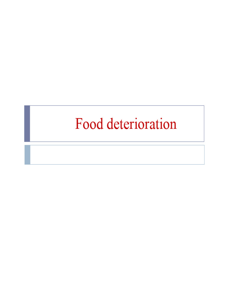 Factores que Afectan el Deterioro de Alimentos | PDF | Las bacterias ...
