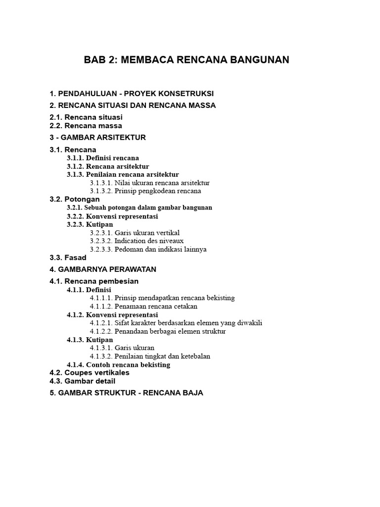 Membaca Rencana Bangunan Konstruksi | PDF