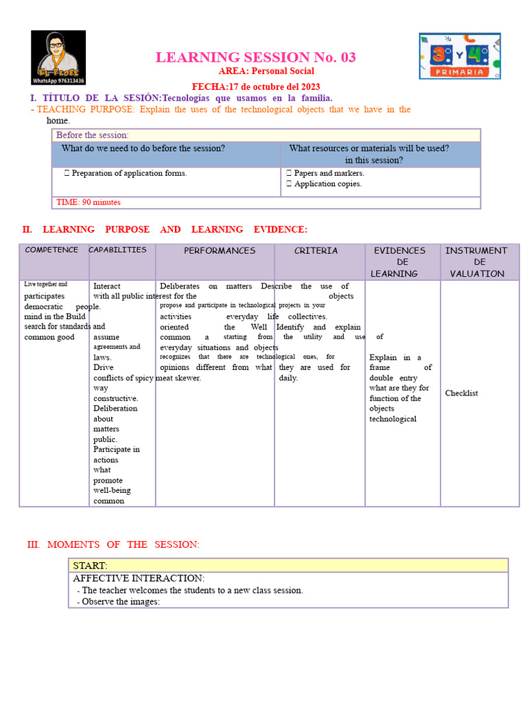 SESSION 03-IV CYCLE-PS-Technologies We Use in The Family. | PDF ...