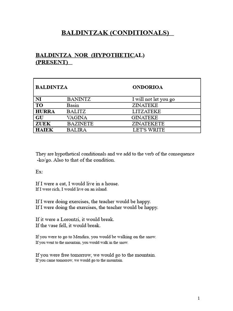Conditions | PDF | Syntax | Linguistics