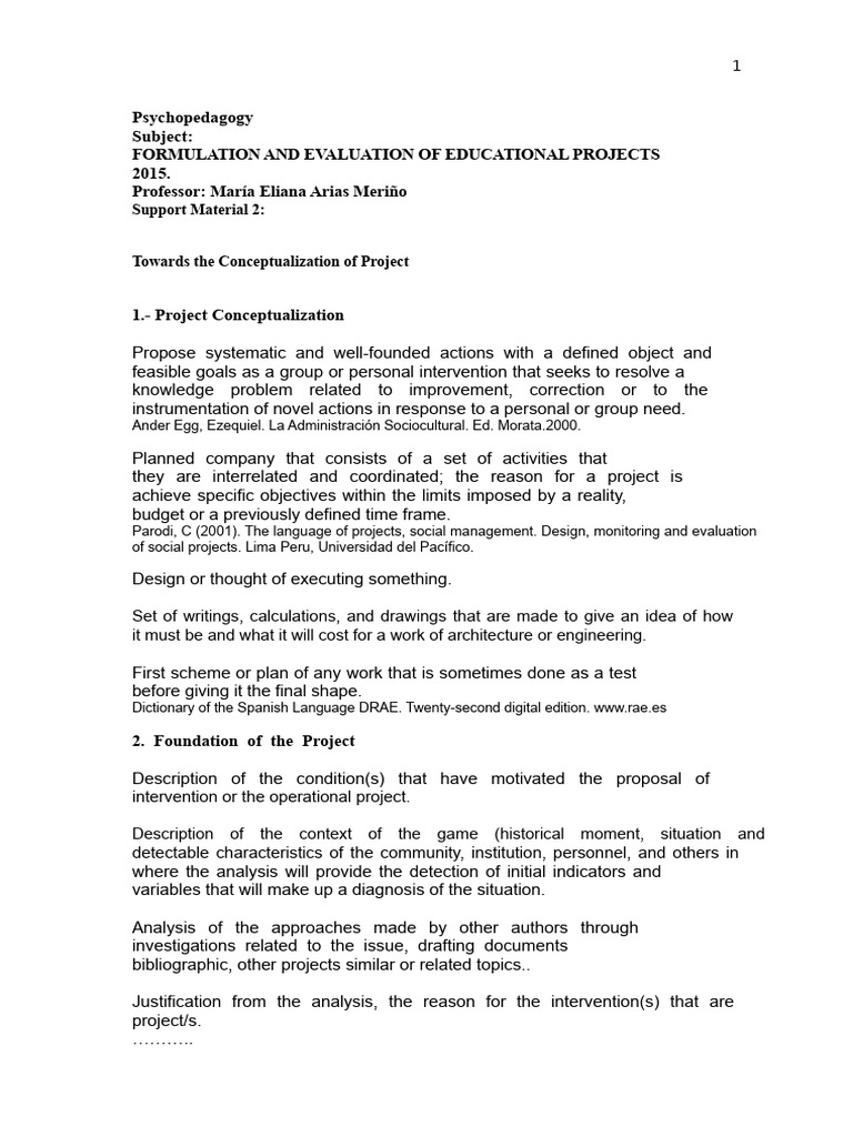 Educational Project Planning Guide | PDF | Decision Making | Evaluation
