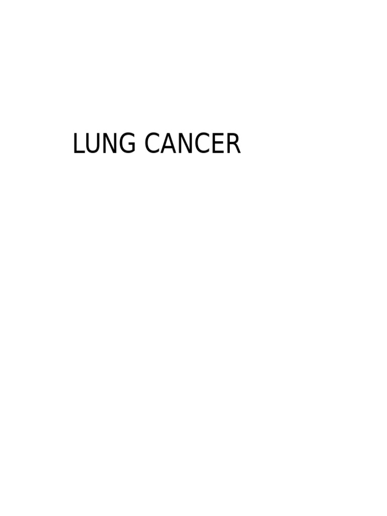 Lung Cancer Prevention and Diagnosis Guide | PDF | Cancer | Lung Cancer