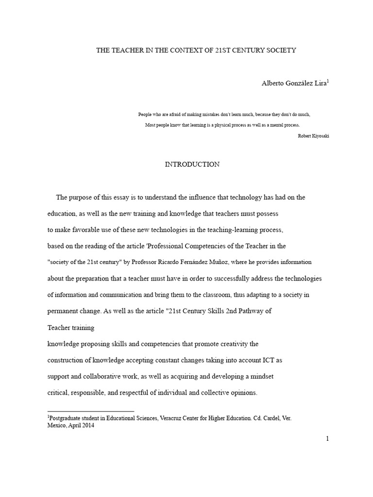 21st Century Teacher Competencies | PDF | Critical Thinking | Mind