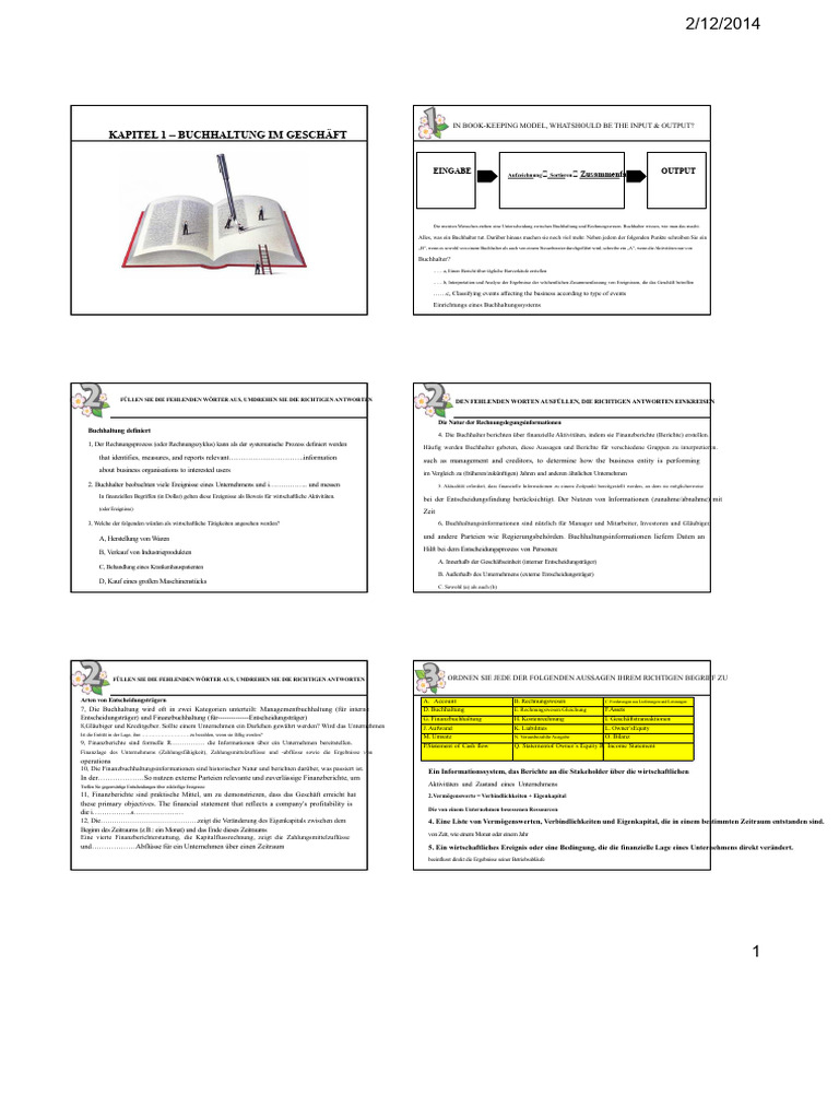 Übungen Kapitel 1 2 3 4 | PDF