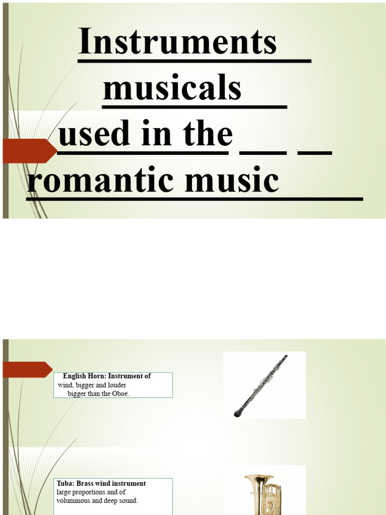 Musical Instruments Romantic Music | PDF