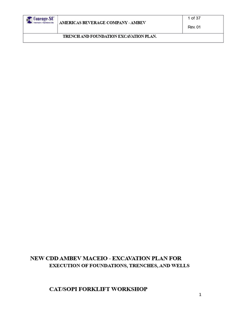 Excavation Plan For Trenches and Wells | PDF | Stairs | Emergency