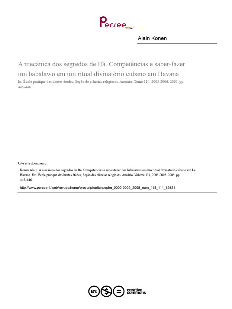 Segredos de Ifá em Rituais Cubanos | PDF