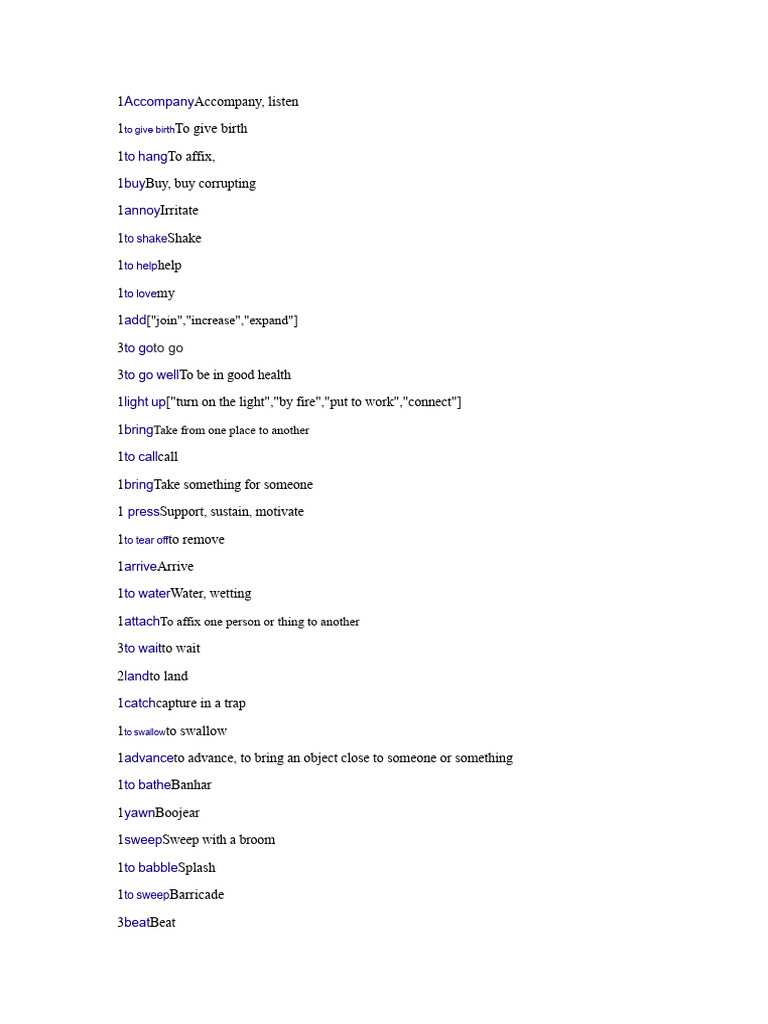 French Verbs and Their Meanings | PDF