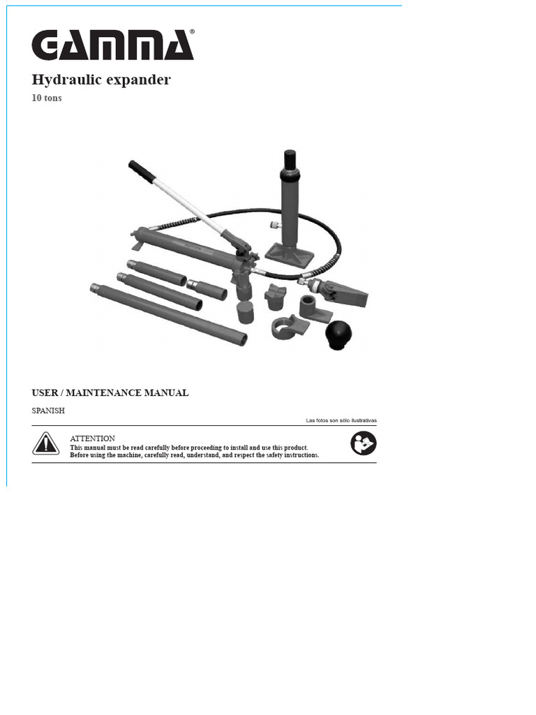 10-Ton Hydraulic Expander Manual | PDF | Pump | Piston