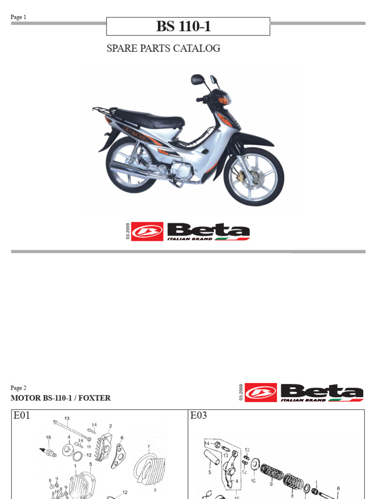 Beta Parts Bs 110-1 | PDF | Clutch | Gear