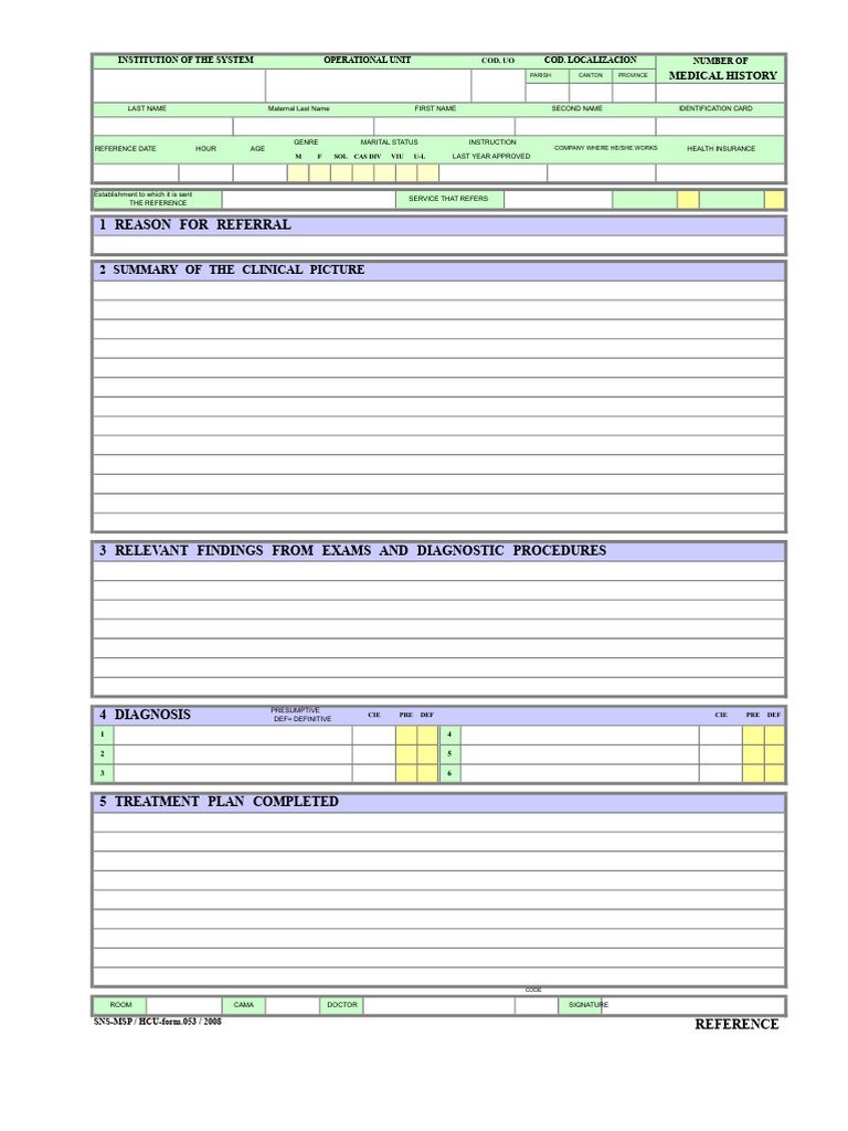 Form 053 | PDF | Medical Diagnosis | Public Services