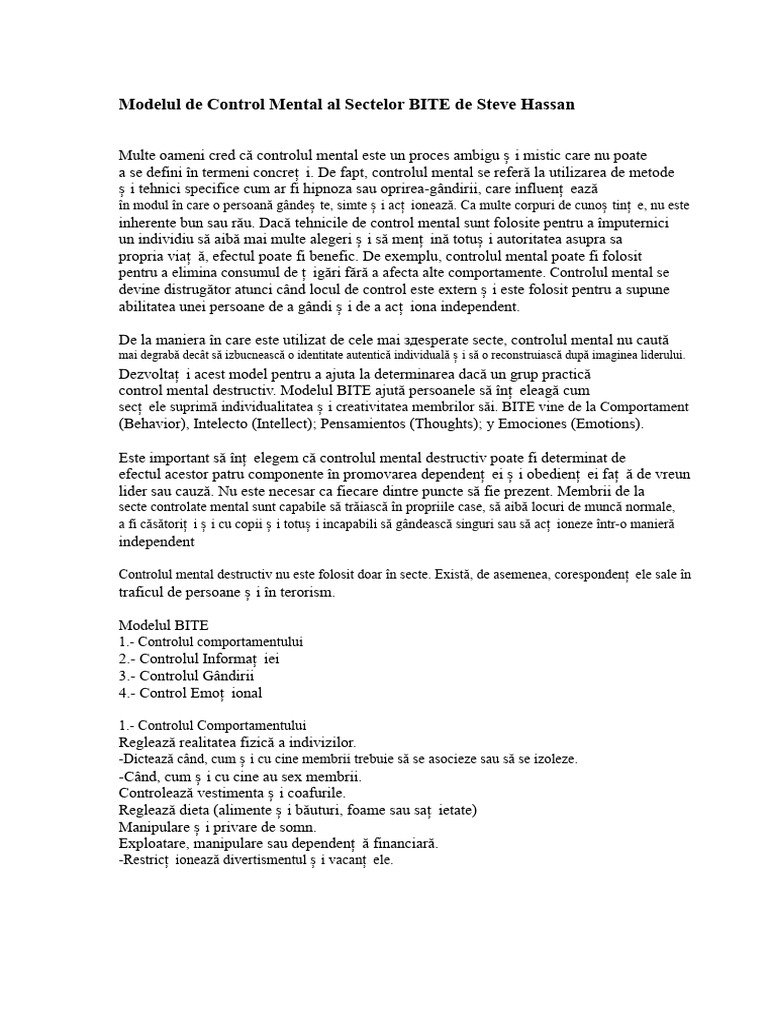 Modelul BITE | PDF