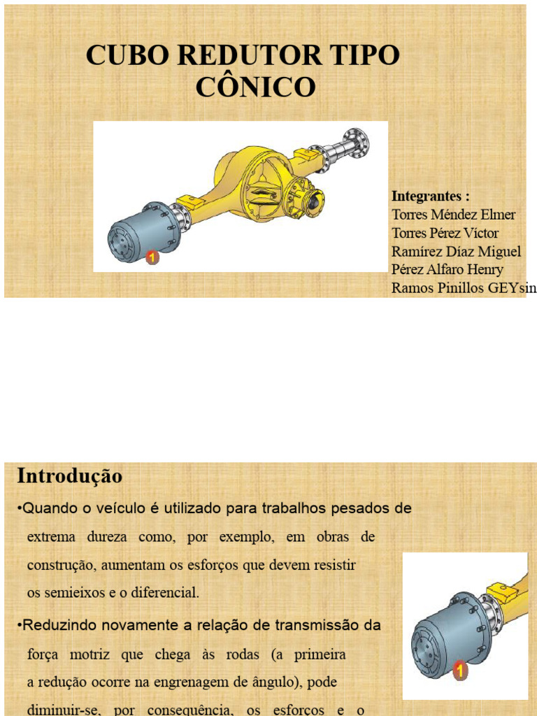 Funcionamento e Diagnóstico do Cubo Redutor Cônico | PDF | Engenharia ...