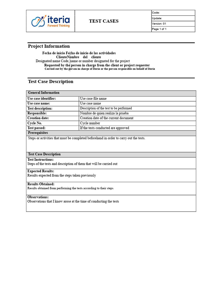 Format - Test Case | PDF