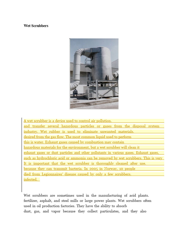 Wet Scrubbers DATA | PDF | Particulates | Combustion