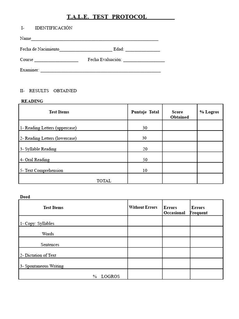 TALE Protocol | PDF