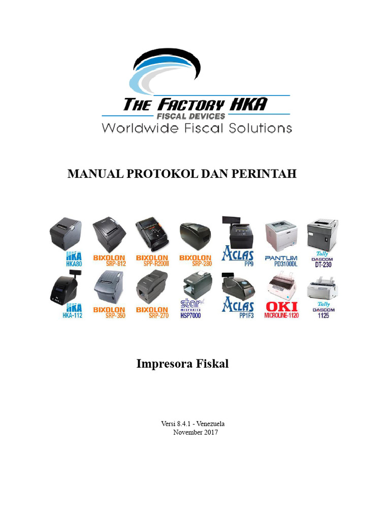 Manual Protokol Printer Fiskal 8.4.1 | PDF