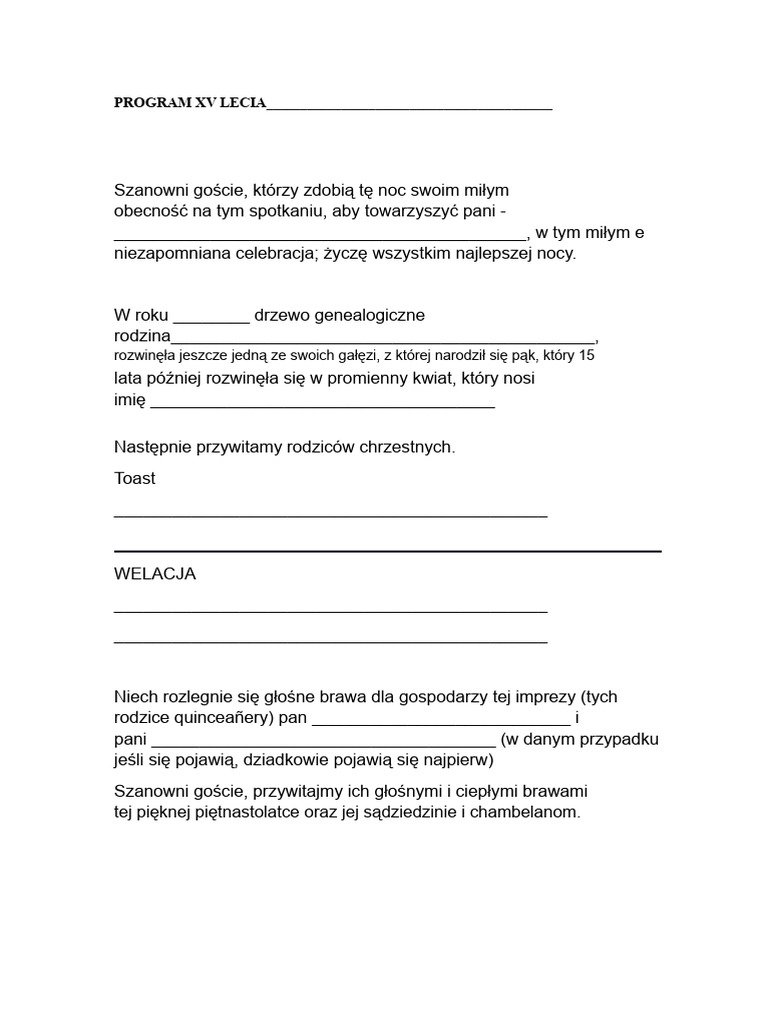 Program XV Lat | PDF