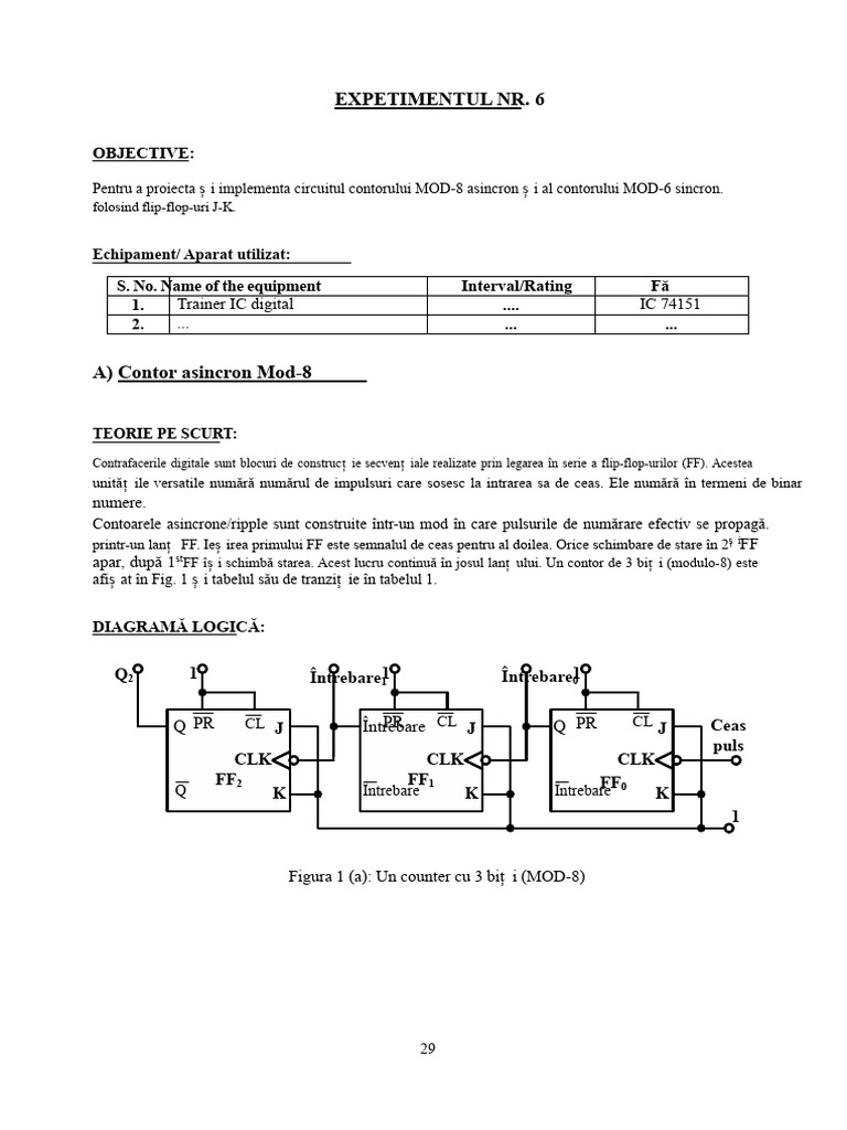Proiectarea Unui Contor Sincron MOD6 | PDF