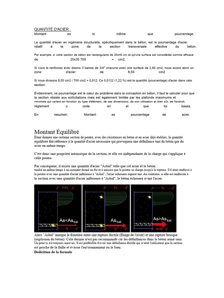 Calcul de la quantité d'acier en béton | PDF | Béton | Acier
