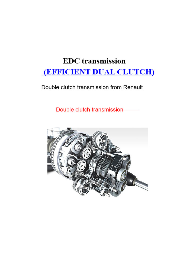 Renault EDC Dual-Clutch Transmission Overview | PDF | Manual ...
