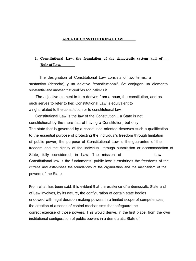 Overview of Constitutional Law Principles | PDF | Human Rights ...