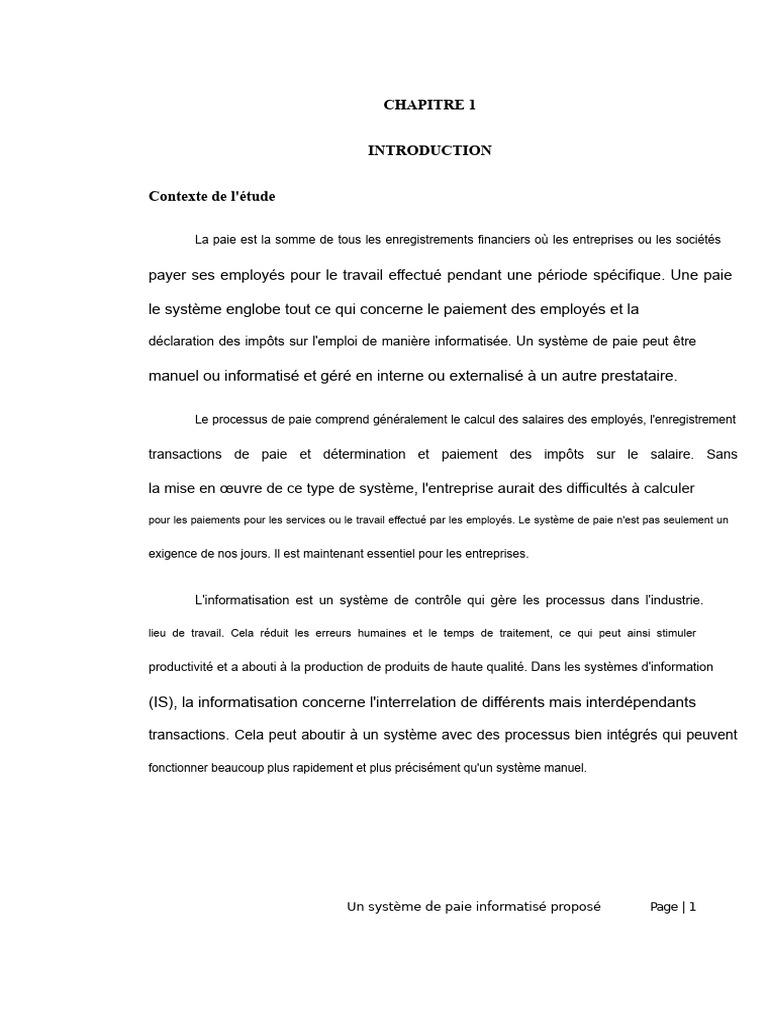 Système de paie informatisé pour GEMPHIL | PDF | Salaires | Application
