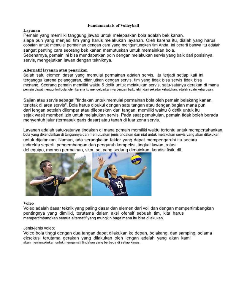 Dasar-Dasar Voli | PDF