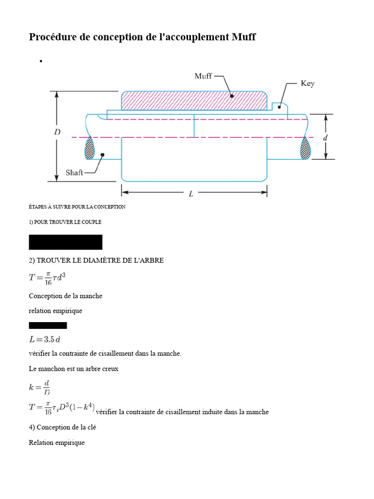 Procédure de Conception D'un Accouplement À Mufle | PDF