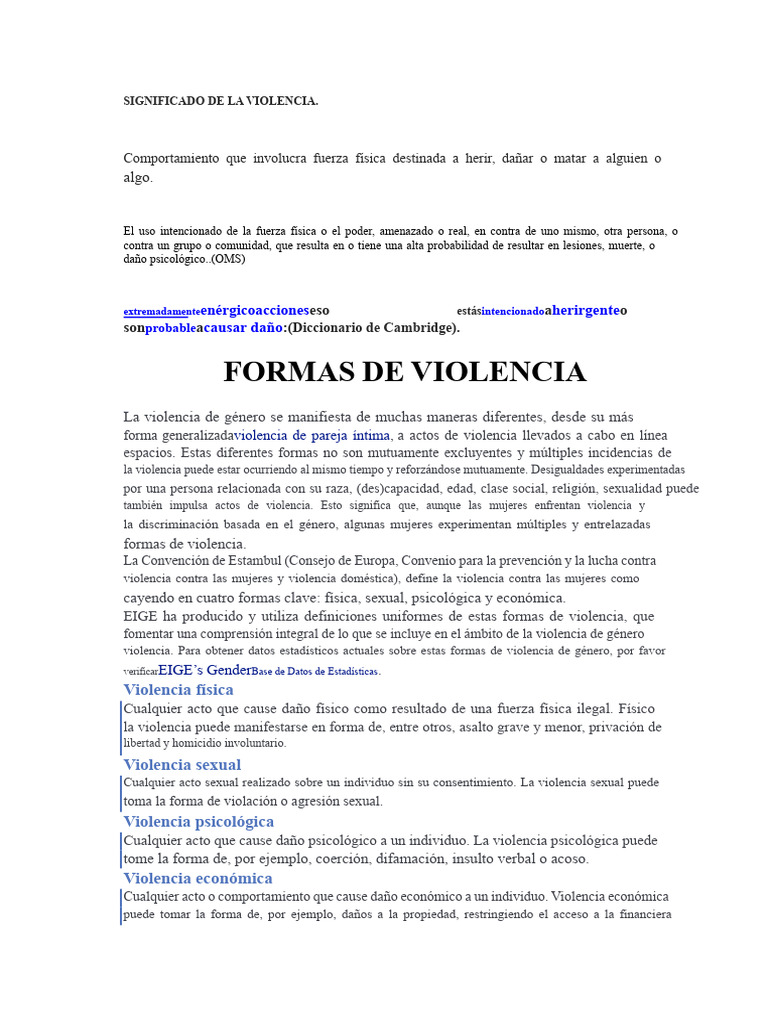 Violencia de Género | PDF | Violencia | La violencia contra las mujeres