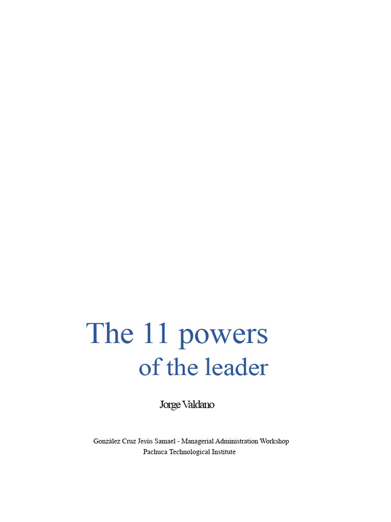 11 Leadership Powers Explained | PDF