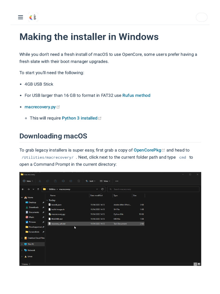 Create OpenCore USB Installer on Windows | PDF | Mac Os | Operating ...