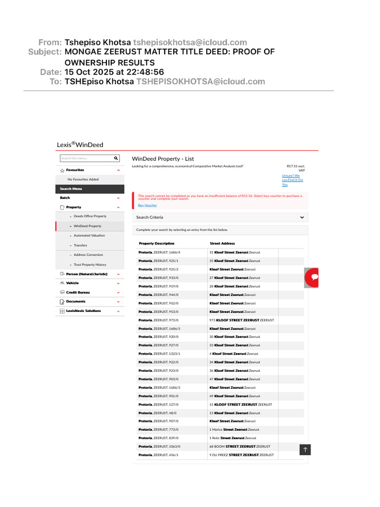 Insufficient Balance for WinDeed Search | PDF | Natural Resources Law ...
