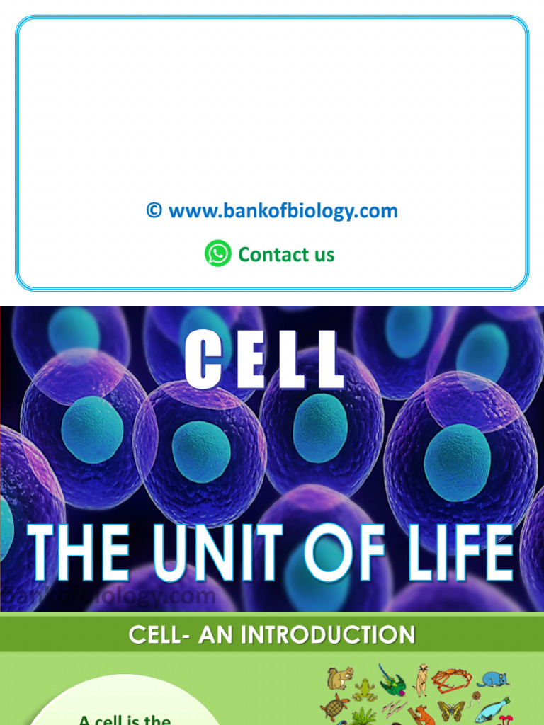 Cell The Unit of Life | PDF
