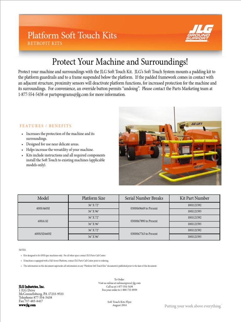 JLG Soft Touch Kit Overview | PDF