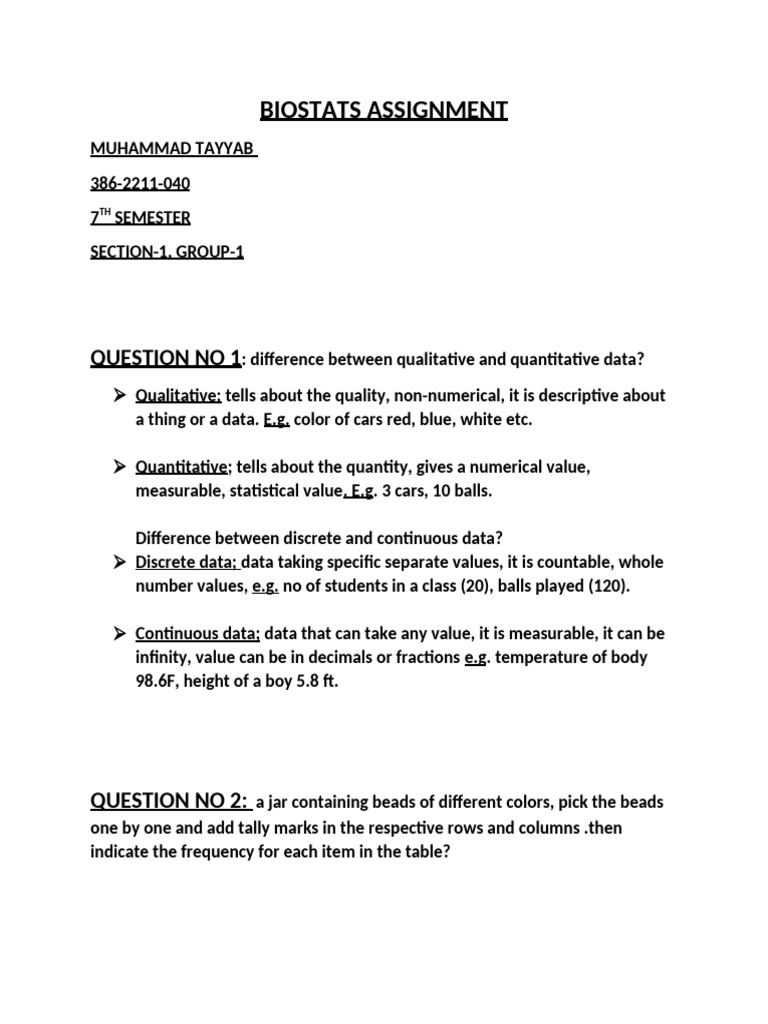 Muhammad Tayyab Roll No 386-2211-040 | PDF | Data | Numbers