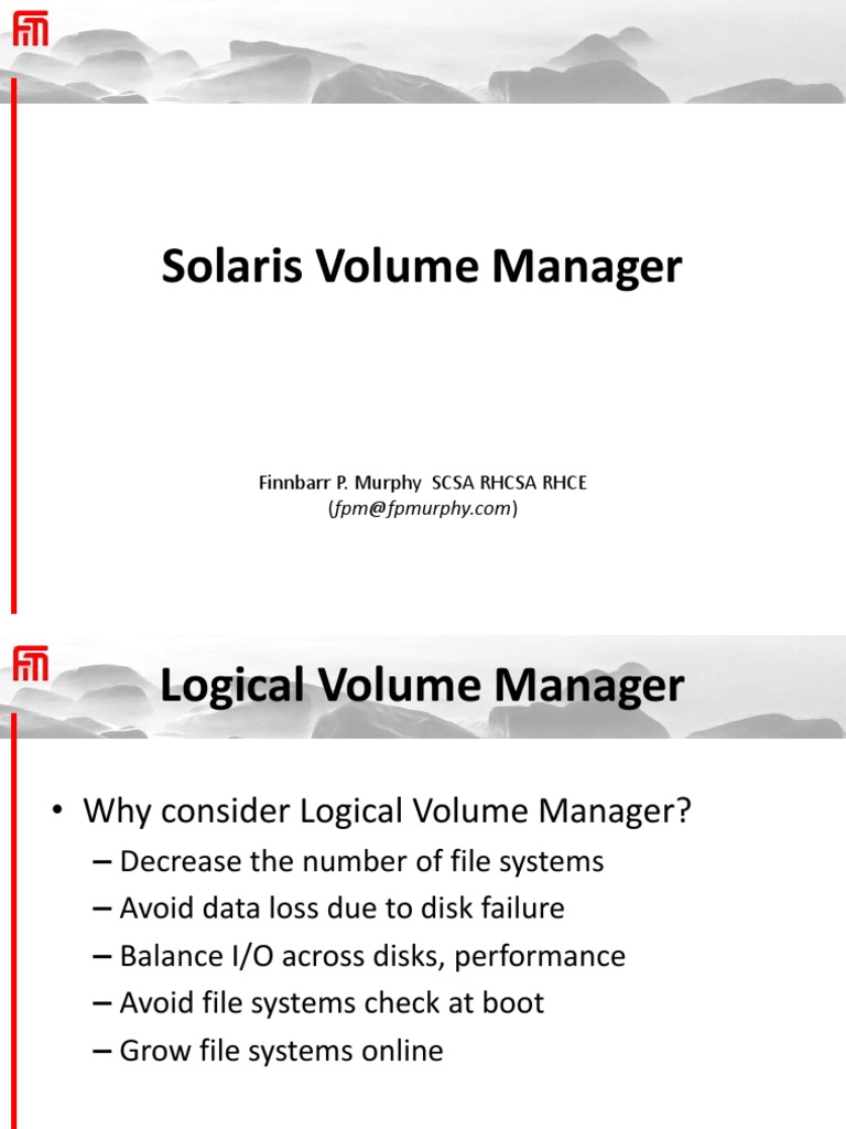 Solaris Volume Manager PDF Computer Data Computer Architecture