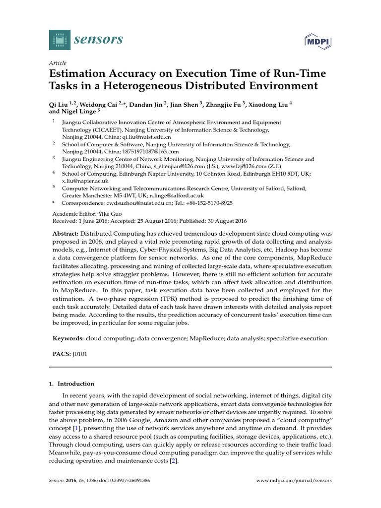 Accurate Task Execution Time Estimation | PDF | Apache Spark | Apache ...